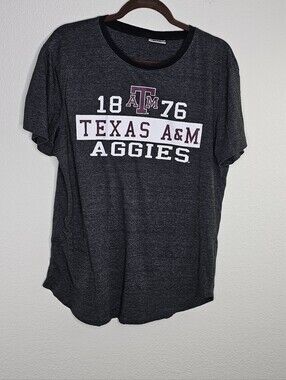 Texas A&M Aggies College Dark Heater Gray Tshirt Large